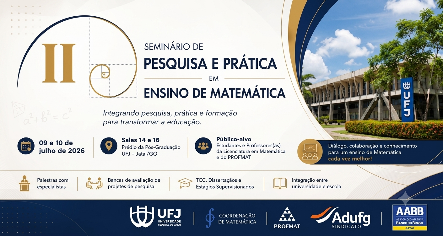 Banner do evento II Seminário de Pesquisa e Práticas em Ensino de Matemática